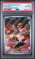 2025 Pokemon Mega Evolution Illustration Rare Spearow #151 PSA 10