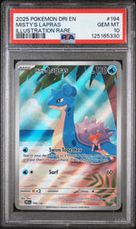 2025 Pokemon Scarlet and Violet Destined Rivals Illustration Rare Misty's Lapras #194 PSA 10