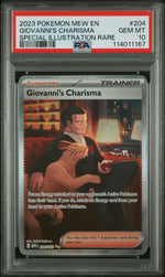 2023 Pokemon Scarlet and Violet 151 Special Illustration Rare Giovanni's Charisma #204 PSA 10