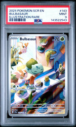 2024 Pokemon Scarlet and Violet Stellar Crown Illustration Rare Bulbasaur #143 PSA 9