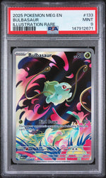 2025 Pokemon Mega Evolution Promo Illustration Rare Bulbasaur #133 PSA 9
