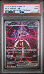 2025 Pokemon Scarlet and Violet Prismatic Evolutions Special Illustration Rare Iron Valiant Ex #157 PSA 9