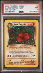 2000 Pokemon Team Rocket 1st Edition Holo Dark Dugtrio #6 PSA 7