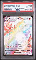 2020 Pokemon Sword and Shield Champion's Path Secret Rare Charizard Vmax #074 PSA 10