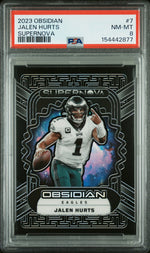 2023 Panini Obsidian Supernova Jalen Hurts #7 /135 PSA 8