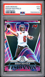 2025 Panini Mosaic Baker Mayfield #23 PSA 7