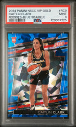 2024 National Convention VIP Gold Packs Rookie Blue Sparkle Caitlin Clark #RC9 /124 PSA 9