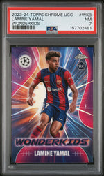 2023 Topps Chrome UEFA Club Competitions Wonderkids Lamine Yamal #WK-3 PSA 7