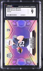 2024 Mosaic #286 Brock Bowers NFL Debut CGC 9