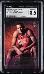 2003 Upper Deck #LJ11 LeBron James LeBron's Diary CGC 8.5