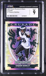 2025 Rookies & Stars #7 Saquon Barkley Crusade CGC 9