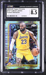 2025 Topps Chrome #127 LeBron James Pulsar Refractor CGC 8.5