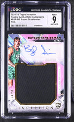 2024 Inception # Baylor Scheierman Rookie Jumbo Relic Autographs /99 Auto CGC 9