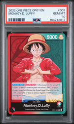 2022 One Piece Romance Dawn Monkey D. Luffy #OP01003 PSA 10