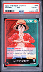 2022 One Piece Romance Dawn Leader Monkey D. Luffy #OP01003 PSA 10