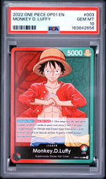 2022 One Piece Romance Dawn Leader Monkey D. Luffy #OP01003 PSA 10