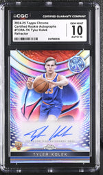 2024 Topps Chrome #TCRA-TK Tyler Kolek Certified Rookie Autographs Auto CGC 10