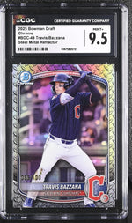 2025 Bowman Draft Chrome # Travis Bazzana Steel Metal Refractor /100 CGC 9.5