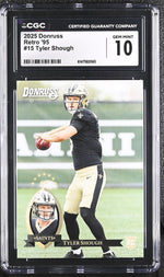 2025 Donruss #15 Tyler Shough Retro '95 CGC 10