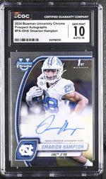 2024 Bowman Chrome #PA-OHA Omarion Hampton Prospect Autographs Auto CGC 10