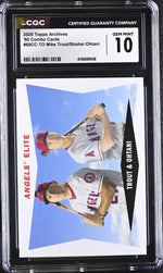 2020 Topps Archives #60CC-TO Mike Trout/Shohei Ohtani '60 Combo Cards CGC 10