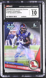2023 Bowman #135 Quinshon Judkins Prospect Autographs Auto CGC 10