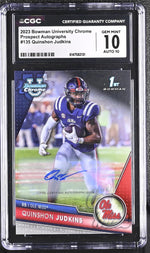 2023 Bowman Chrome #135 Quinshon Judkins Prospect Autographs Auto CGC 10