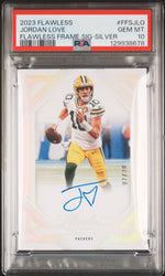2023 Panini Flawless Flawless Frame Signatures Silver Jordan Love #FFSJLO /20 PSA 10