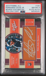 2019 Panini Leather & Lumber Rookie Leather Signatures Fernando Tatis Jr. #140 /149 PSA 8