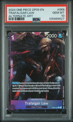 2024 One Piece Emperors In the New World Alternate Art Trafalgar Law #OP09069 PSA 10