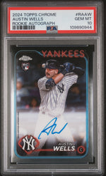 2024 Topps Chrome Rookie Autograph Austin Wells #RAAW PSA 10