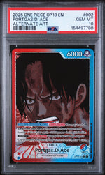 2025 One Piece Card Game Carrying On His Will Alternate Art Portgas D. Ace #OP13-002 PSA 10
