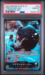 2024 One Piece Japanese Royal Blood Op10-Alternate Art Trafalgar Law #22 PSA 10