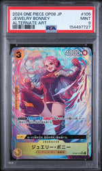 2024 One Piece Japanese Two Legends Op08-Alternate Art Jewelry Bonney #105 PSA 9