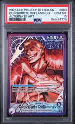 2026 One Piece the Azure Sea's Seven Alternate Art Donquixote Doflamingo #OP14-060 PSA 10
