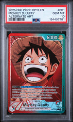 2025 One Piece Carrying On His Will Alternate Art Monkey D. Luffy #OP13001 PSA 10