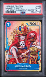 2024 One Piece Tournament Promo 2nd Anniversary Participant Monkey D. Luffy #P043 PSA 6
