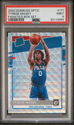 2020 Donruss Optic Rated Rookie Fanatics Box Set Tyrese Maxey #171 PSA 9