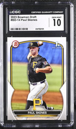 2023 Bowman Draft #BD-14 Paul Skenes CGC 10