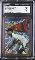 1996 Topps Finest #92 Derek Jeter Phenoms CGC 9