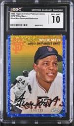 2023 Topps Chrome #475 Willie Mays Platinum Anniversary /199 CGC 10