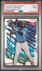 2023 Bowman's Best Shellacked Lava Refractors Junior Caminero #SH12 /50 PSA 9