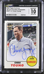 2024 Topps Archives # Chris Young '68 Fan Favorites Autographs Auto CGC 10
