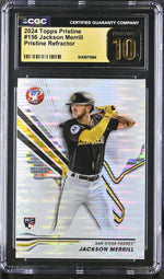 2024 Pristine #156 Jackson Merrill Pristine Refractor CGC 10