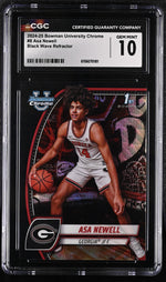 2024 Bowman #8 Asa Newell Black Wave Refractor CGC 10