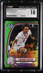 2024 Bowman Chrome #49 Labaron Philon Green Refractor /99 CGC 10