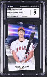 2022 Stadium Club #T-18 Shohei Ohtani Triumvirates CGC 9