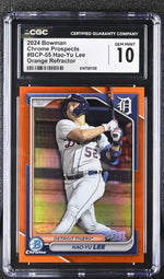 2024 Bowman Chrome #BCP-55 Hao-Yu Lee Prospects /25 CGC 10