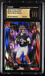 2024 Select #230 Joe Burrow Red & Blue Shock CGC 10