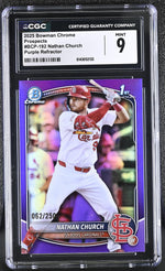 2025 Bowman Chrome #BCP-192 Nathan Church Prospects /250 CGC 9